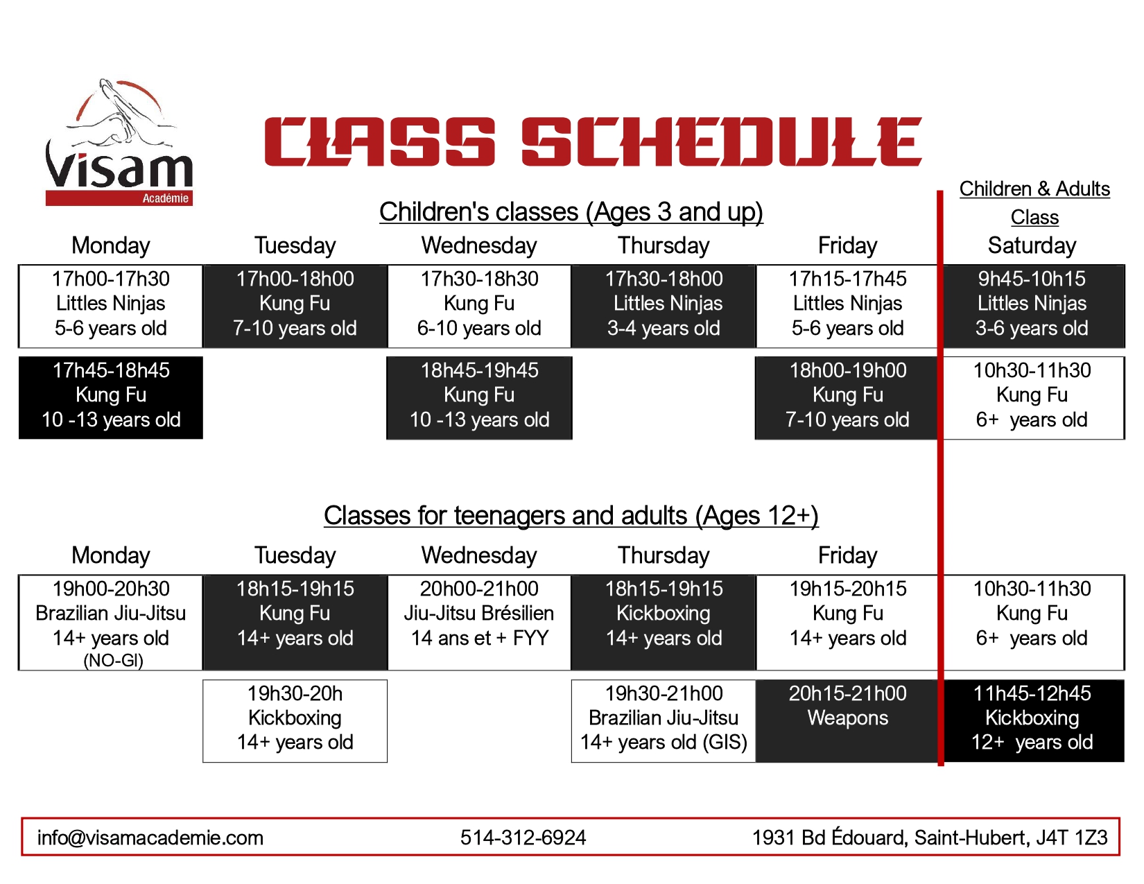 Schedule
